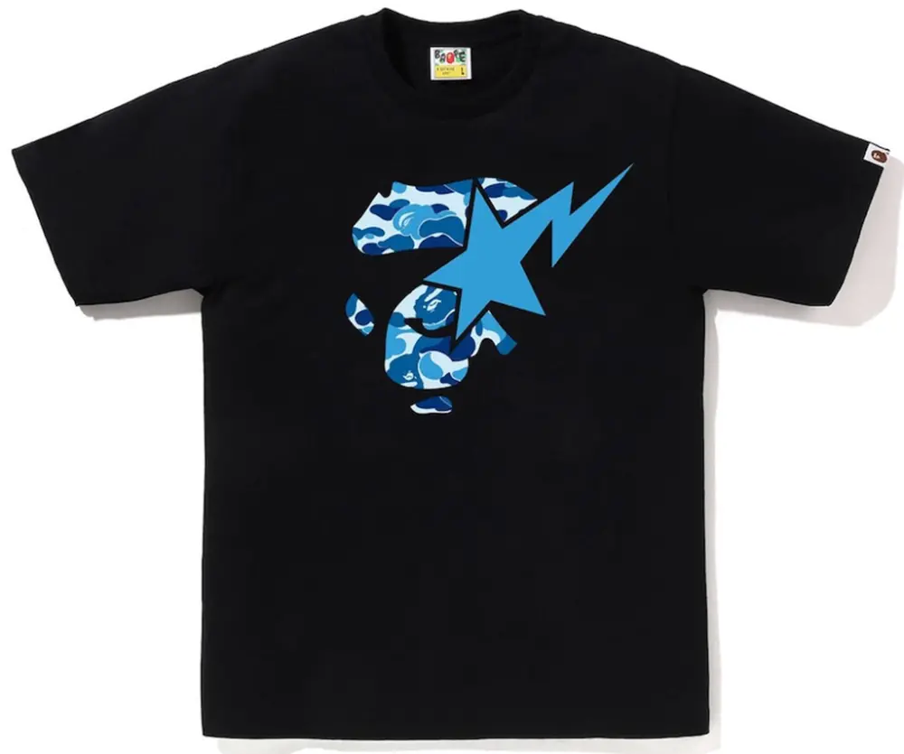 Áo Bape Abc Camo Ape Face STA Tee 'Black' 0ZXTEM008101Q