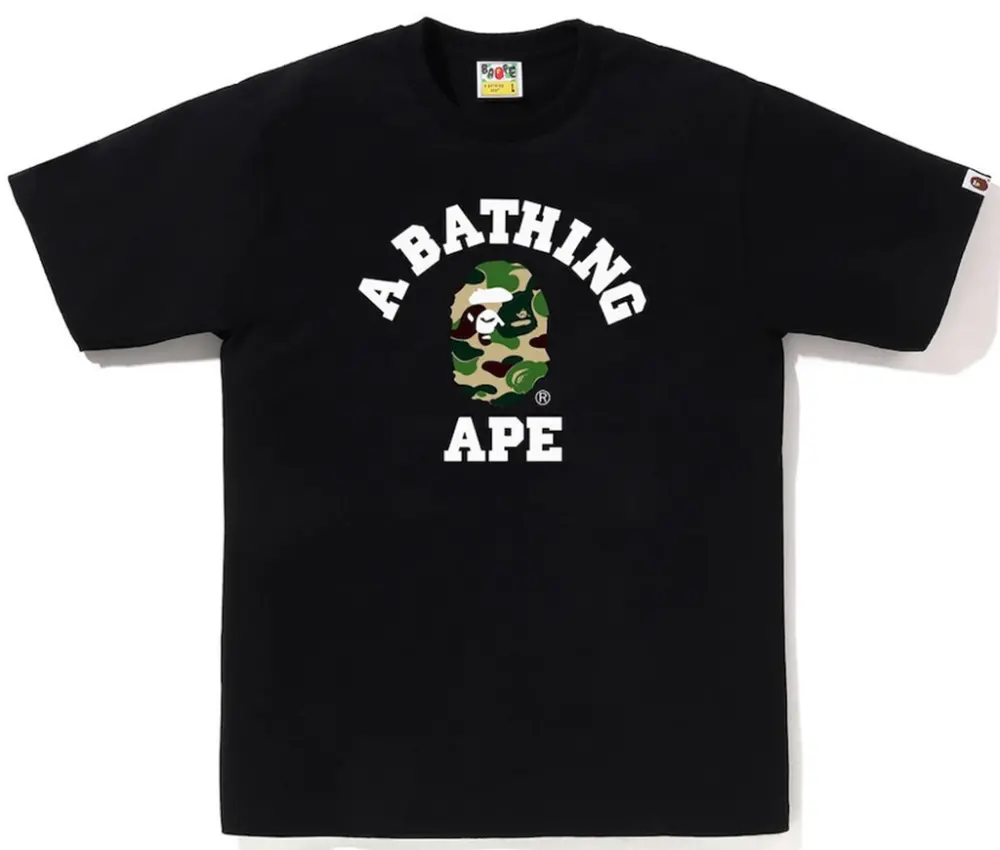 Áo Bape Abc Camo College Tee 'Black' 0ZXTEM004101Q