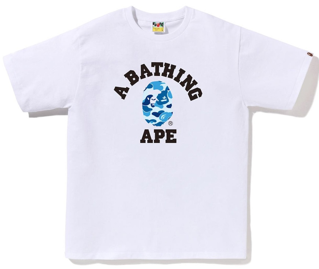 Áo Bape Abc Camo College Tee 'White' 0ZXTEM004101Q