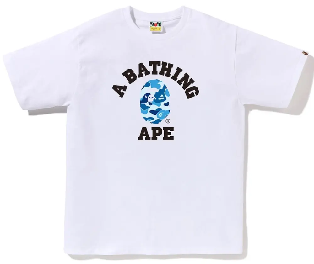 Áo Bape Abc Camo College Tee 'White' 0ZXTEM004101Q