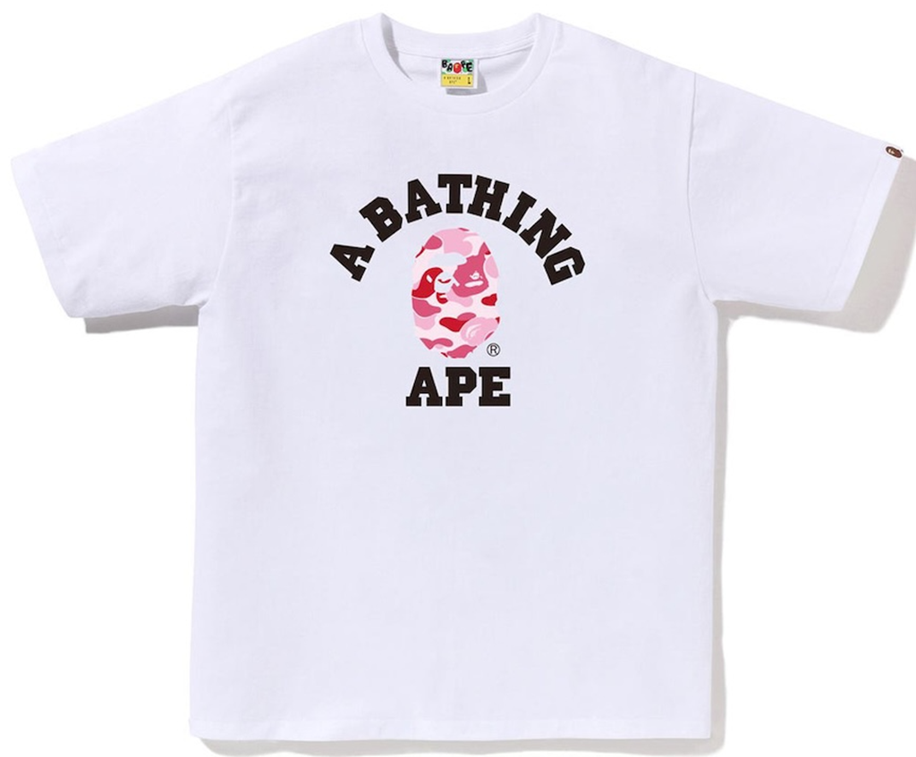 Áo Bape Abc Camo College Tee 'White' 0ZXTEM004101Q