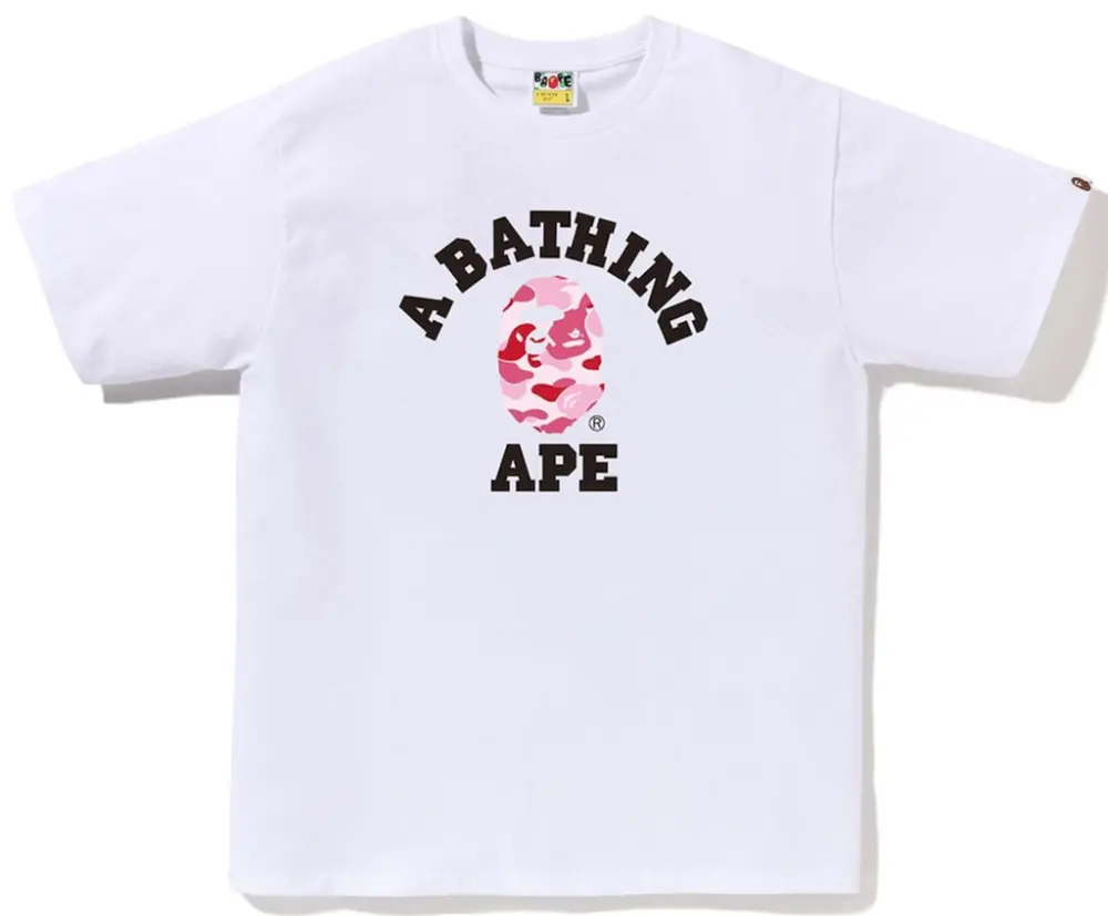 Áo Bape Abc Camo College Tee 'White' 0ZXTEM004101Q