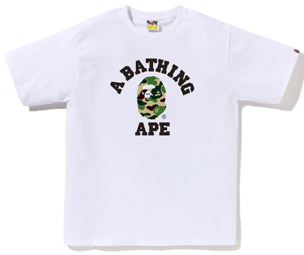 Áo Bape Abc Camo College Tee 'White' 0ZXTEM004101Q