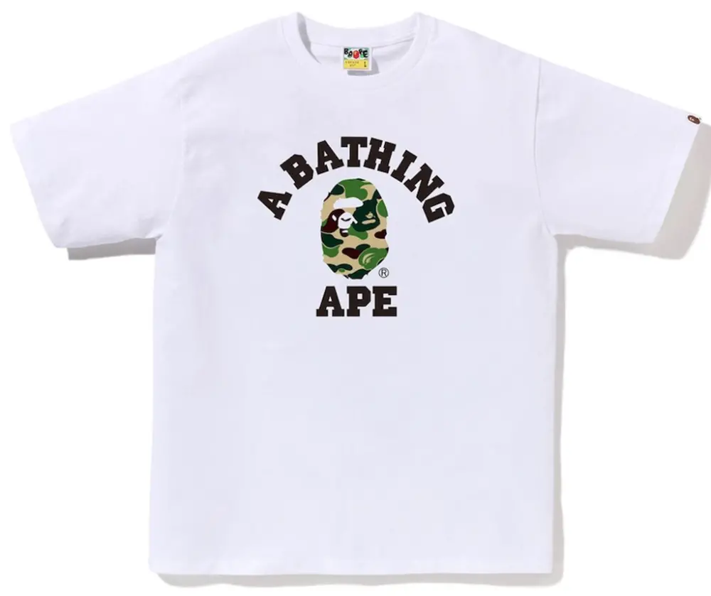 Áo Bape Abc Camo College Tee 'White' 0ZXTEM004101Q