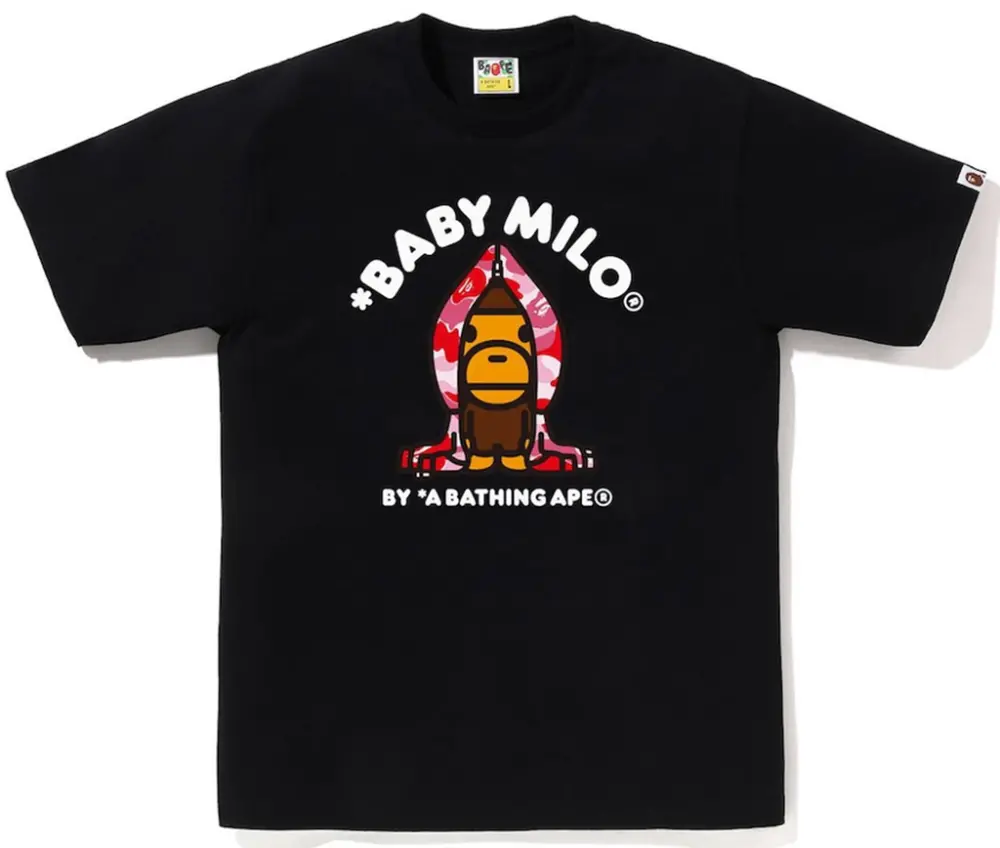 Áo Bape Abc Camo Milo Hoodie Tee 'Black' 0ZXTEMX00510Q