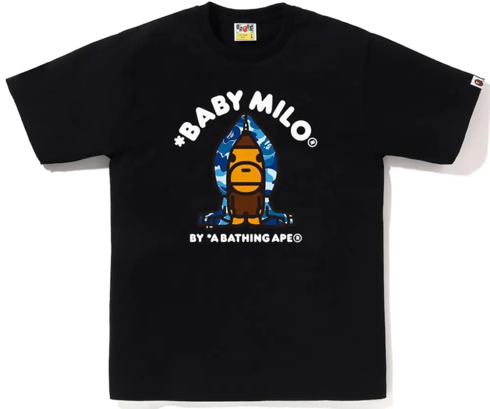 Áo Bape Abc Camo Milo Hoodie Tee 'Black' 0ZXTEMX00510Q