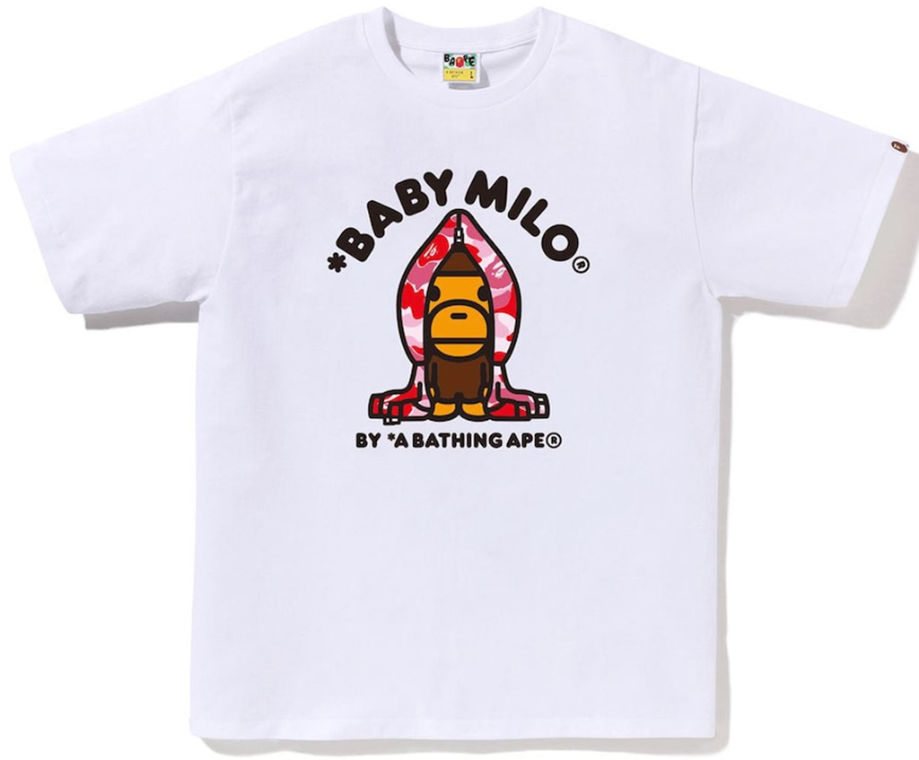 Áo Bape Abc Camo Milo Hoodie Tee 'White' 0ZXTEMX00510Q