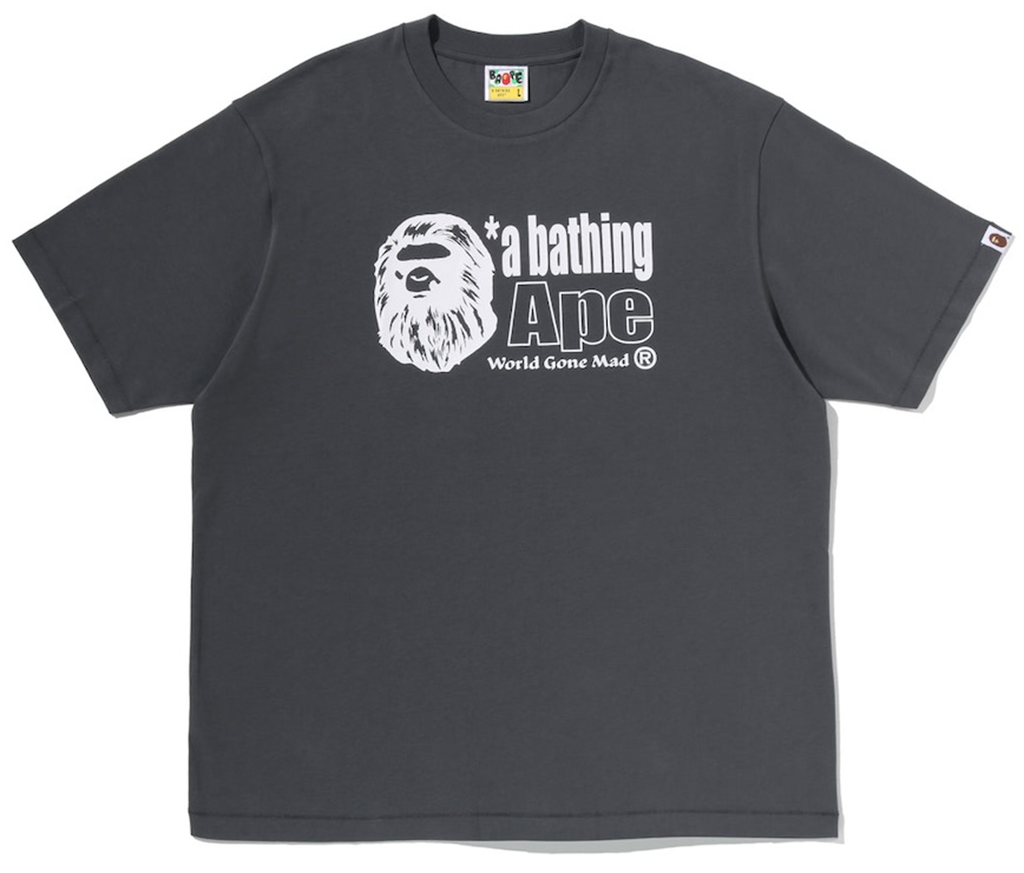 Áo Bape Ape Head Logo Relaxed Fit Tee 'Grey' 0ZXTEM318101Q