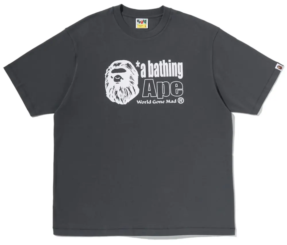 Áo Bape Ape Head Logo Relaxed Fit Tee 'Grey' 0ZXTEM318101Q