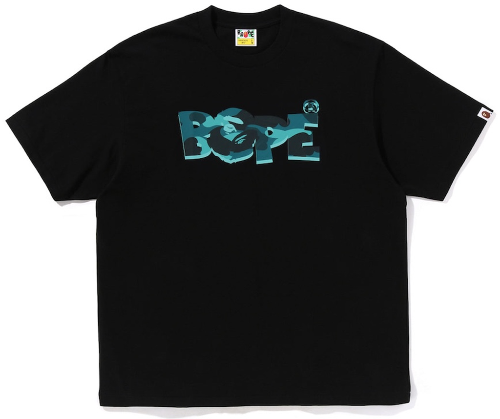 Áo Bape Color Camo Logo Relaxed Fit Tee 'Black' 0ZXTEM326101Q