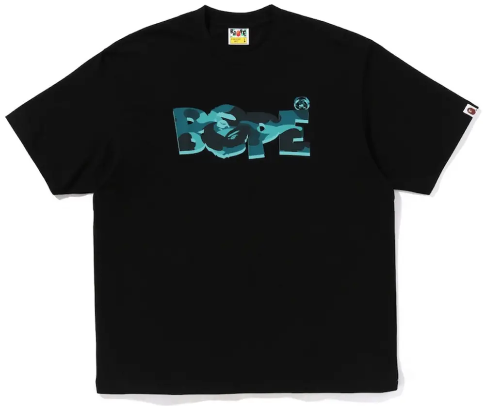 Áo Bape Color Camo Logo Relaxed Fit Tee 'Black' 0ZXTEM326101Q