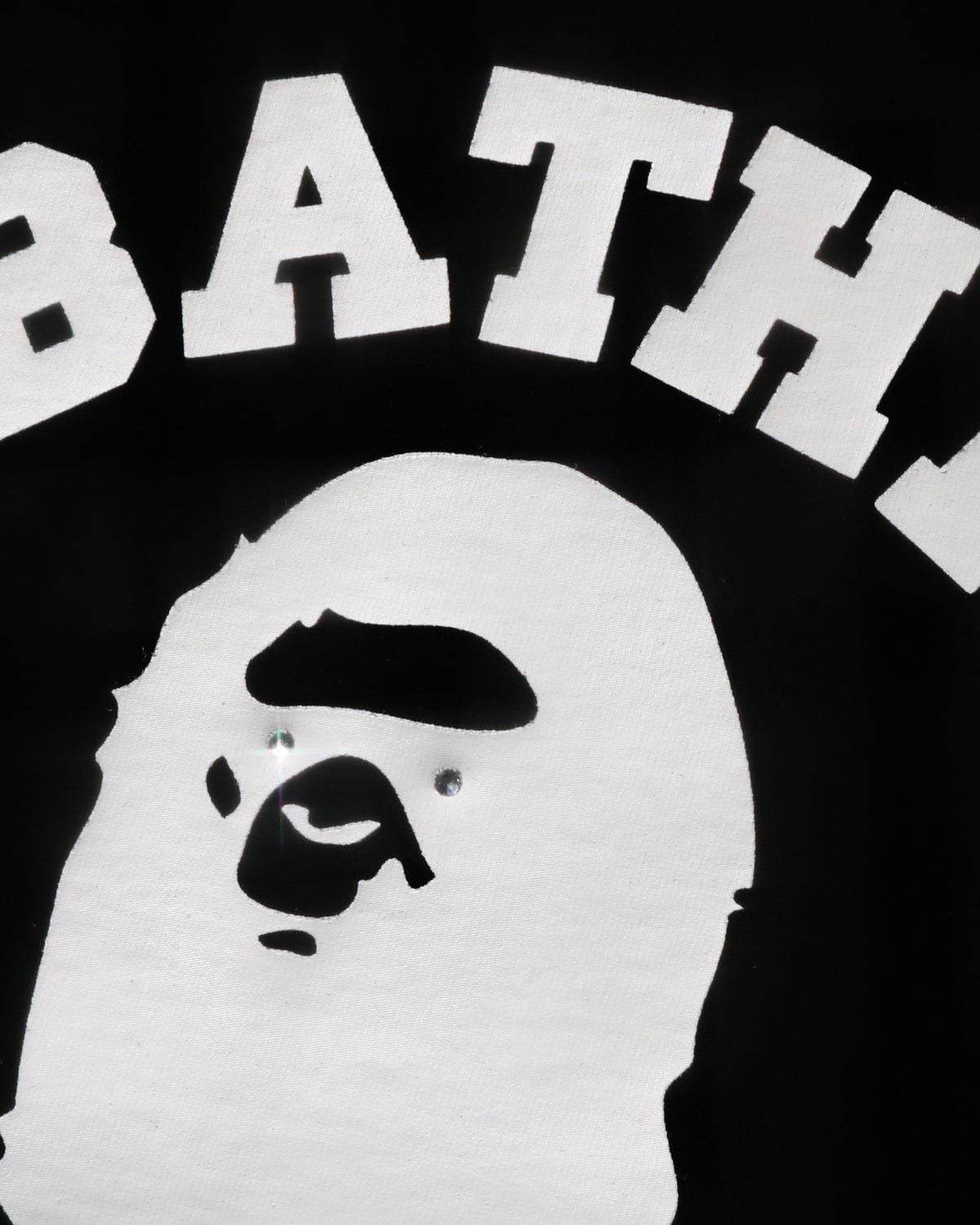 Alternative view of Áo Bape Crystal Stone Eye College Tee 'Black' 0ZXTEM350101Q