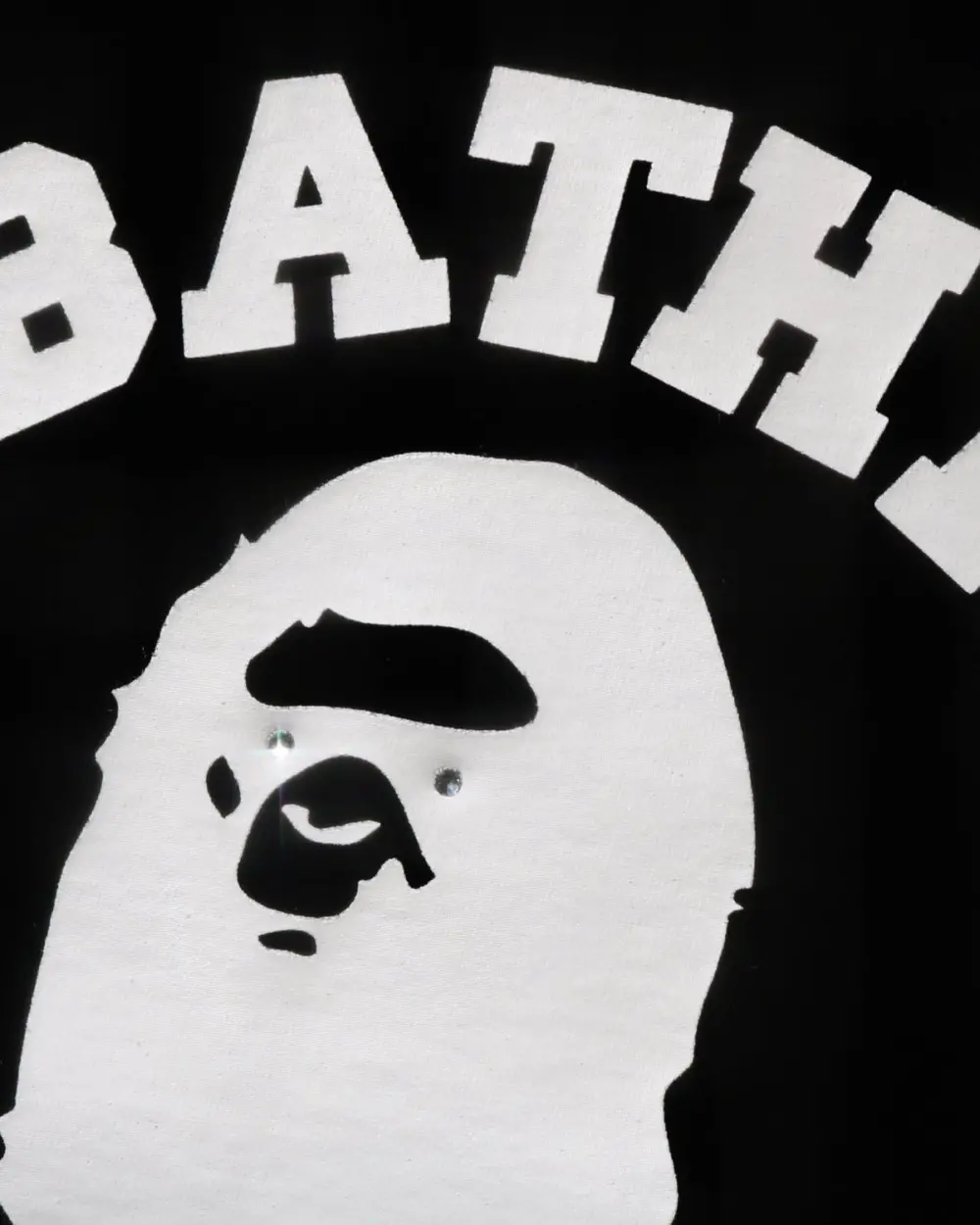 Alternative view of Áo Bape Crystal Stone Eye College Tee 'Black' 0ZXTEM350101Q
