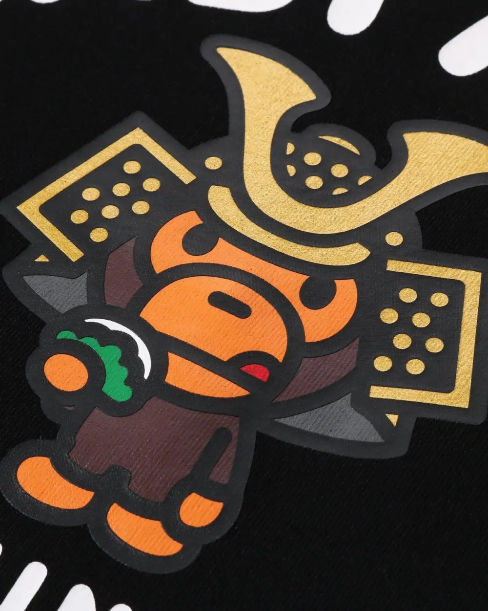 Alternative view of Áo Bape Kabuto Baby Milo College Tee 'Black' 0ZXTEM00710SQ