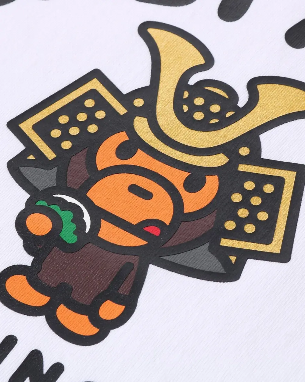 Alternative view of Áo Bape Kabuto Baby Milo College Tee 'White' 0ZXTEM00710SQ