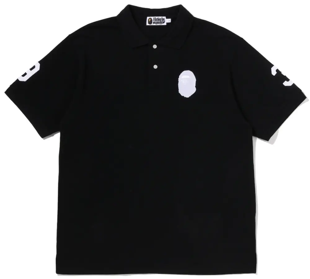 Áo Bape Large Ape Head Relaxed Fit Polo 'Black' 0ZXPOM003121Q
