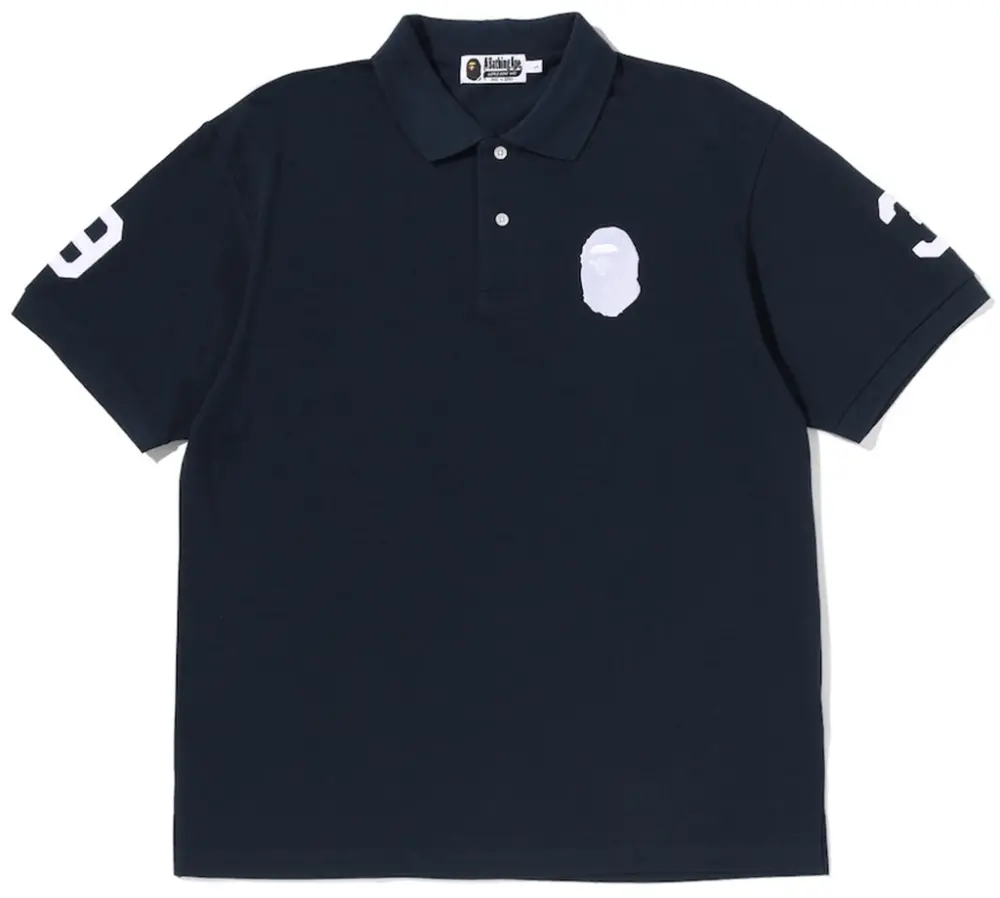 Áo Bape Large Ape Head Relaxed Fit Polo 'Navy' 0ZXPOM003121Q
