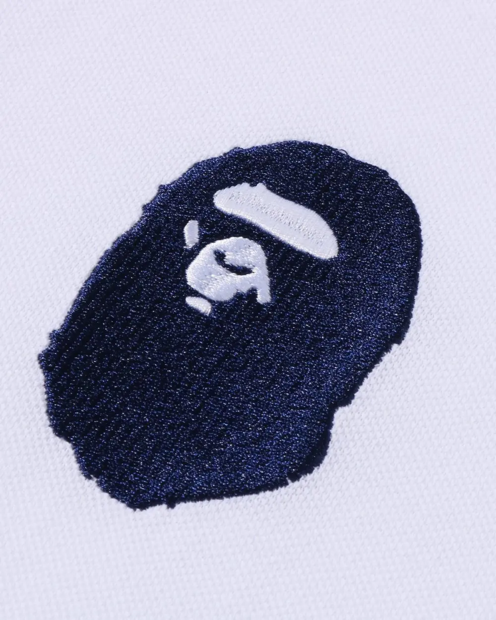 Áo Bape Large Ape Head Relaxed Fit Polo 'White' 0ZXPOM003121Q - Ảnh 3