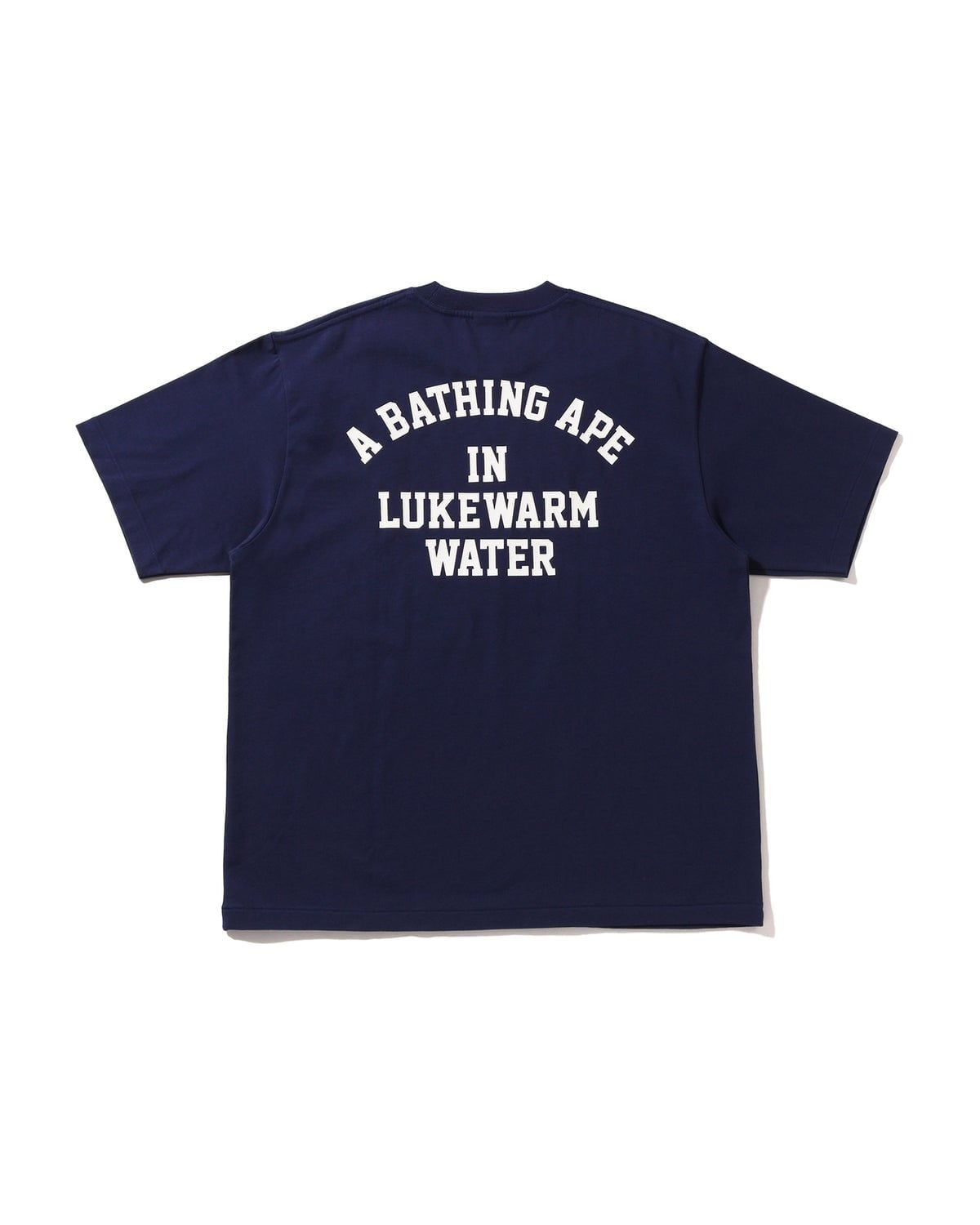Áo Bape Lukewarm Water Logo Relaxed Fit Tee 'Navy' 0ZXTEM314101Q - Ảnh 4