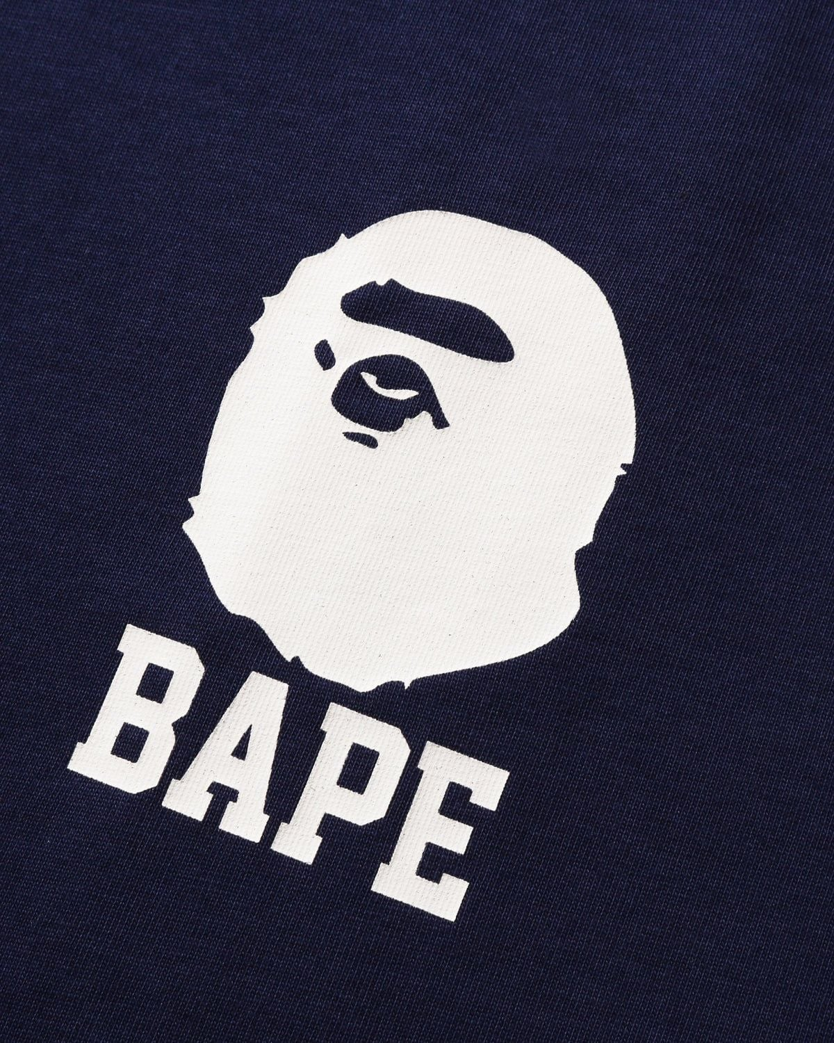 Áo Bape Lukewarm Water Logo Relaxed Fit Tee 'Navy' 0ZXTEM314101Q - Ảnh 3