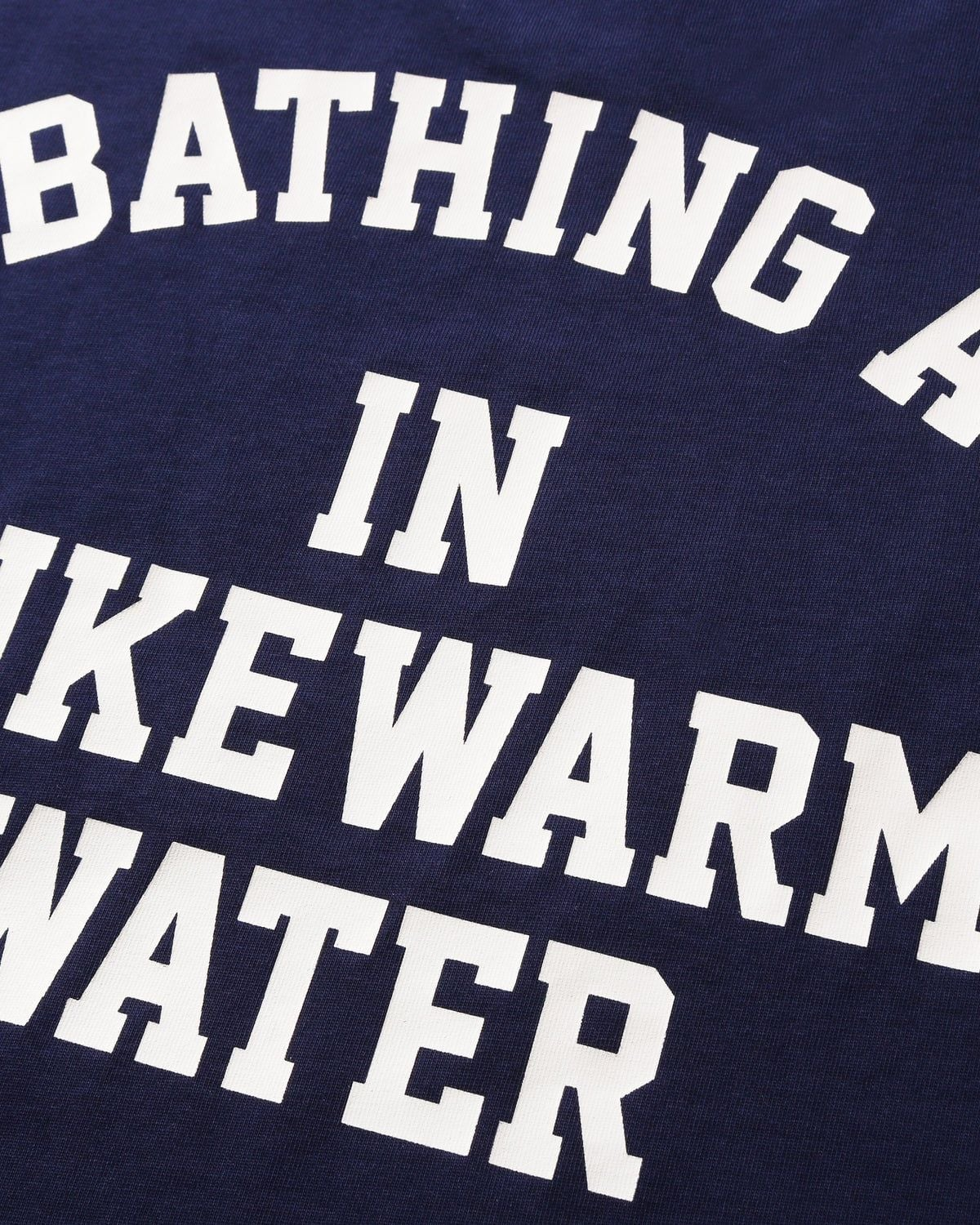Alternative view of Áo Bape Lukewarm Water Logo Relaxed Fit Tee 'Navy' 0ZXTEM314101Q