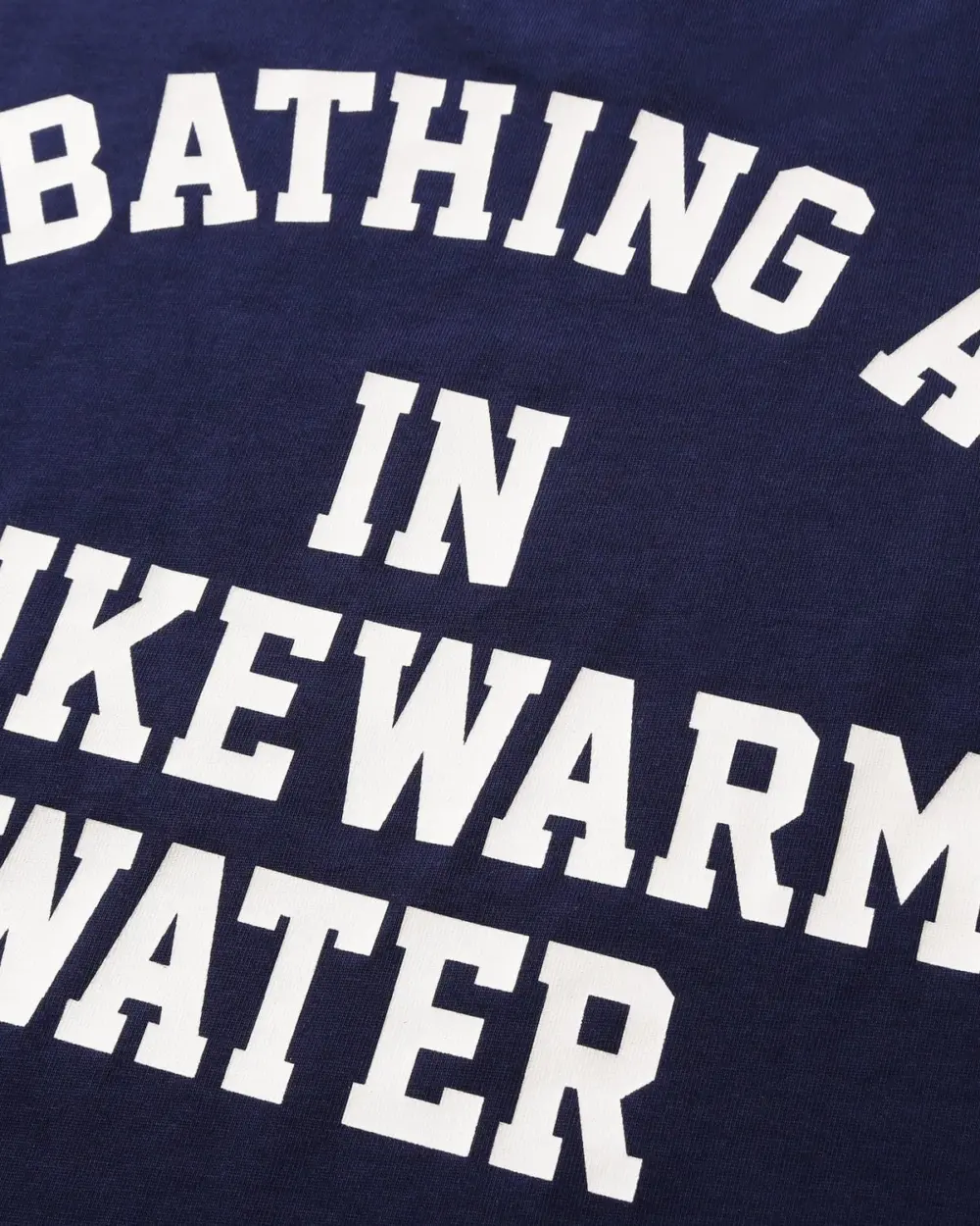 Alternative view of Áo Bape Lukewarm Water Logo Relaxed Fit Tee 'Navy' 0ZXTEM314101Q