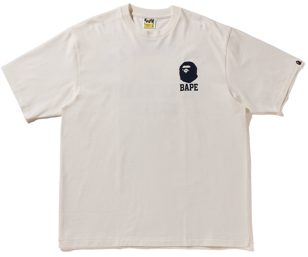 Áo Bape Lukewarm Water Logo Relaxed Fit Tee 'White' 0ZXTEM314101Q