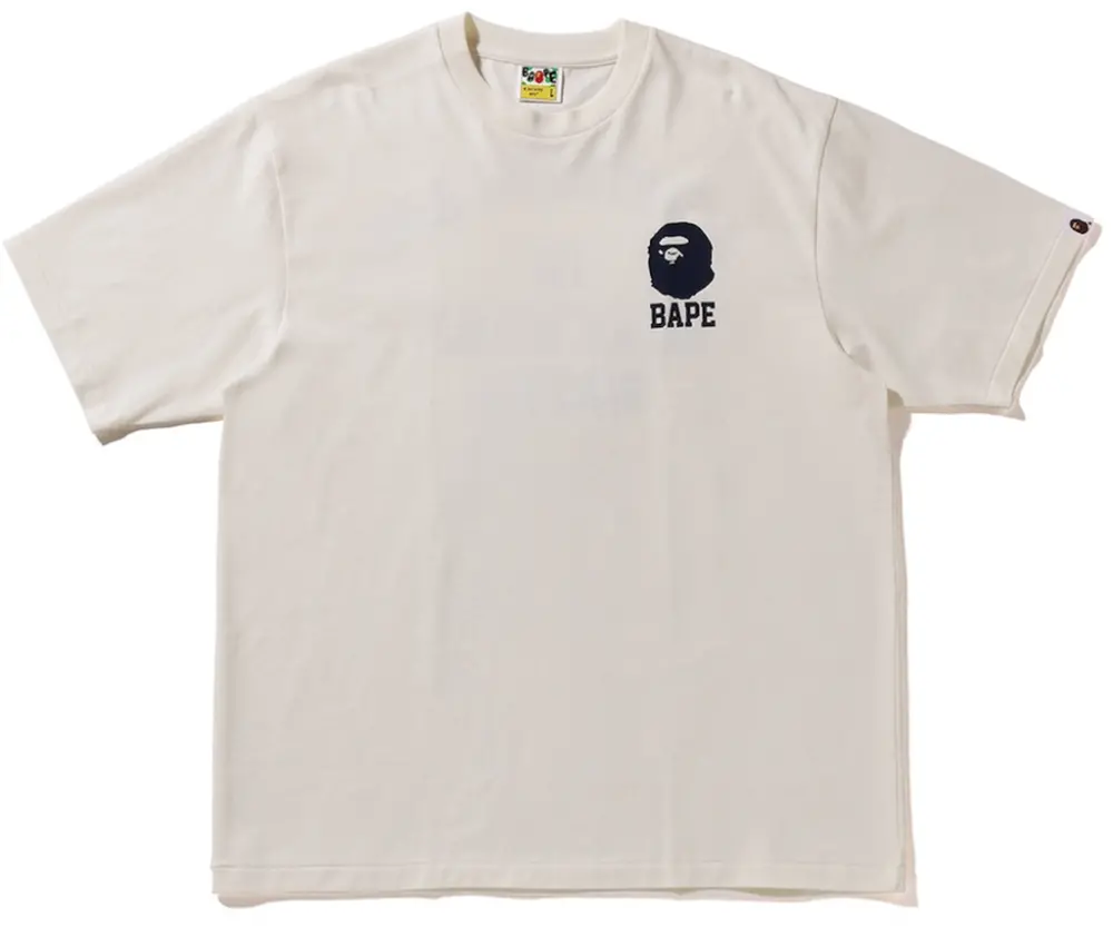 Áo Bape Lukewarm Water Logo Relaxed Fit Tee 'White' 0ZXTEM314101Q