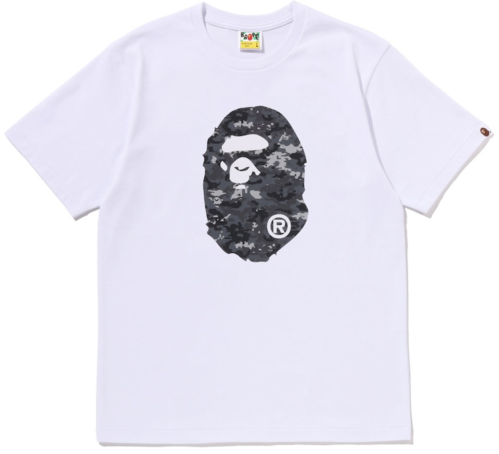 Áo Bape Multi Pixel Camo Ape Head Tee 'White' 0ZXTEM348101Q
