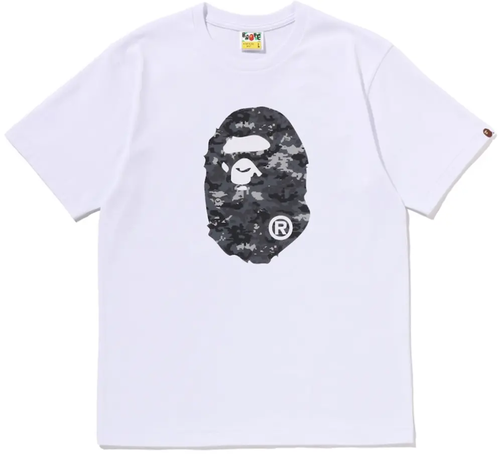Áo Bape Multi Pixel Camo Ape Head Tee 'White' 0ZXTEM348101Q