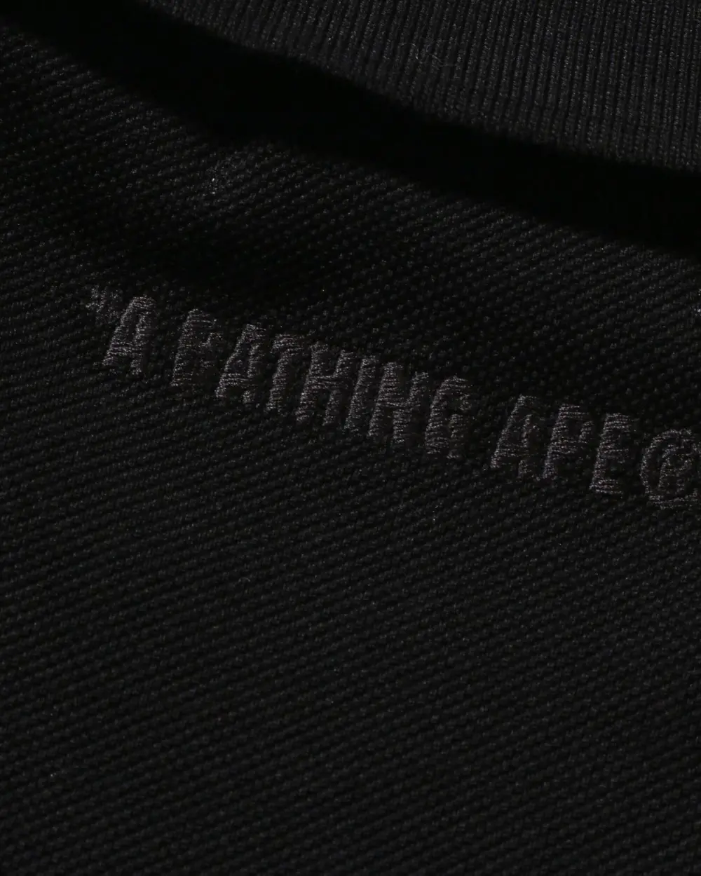 Alternative view of Áo Bape One Point Regular Fit Polo Shirt 'Black' 0ZXPOM301121Q
