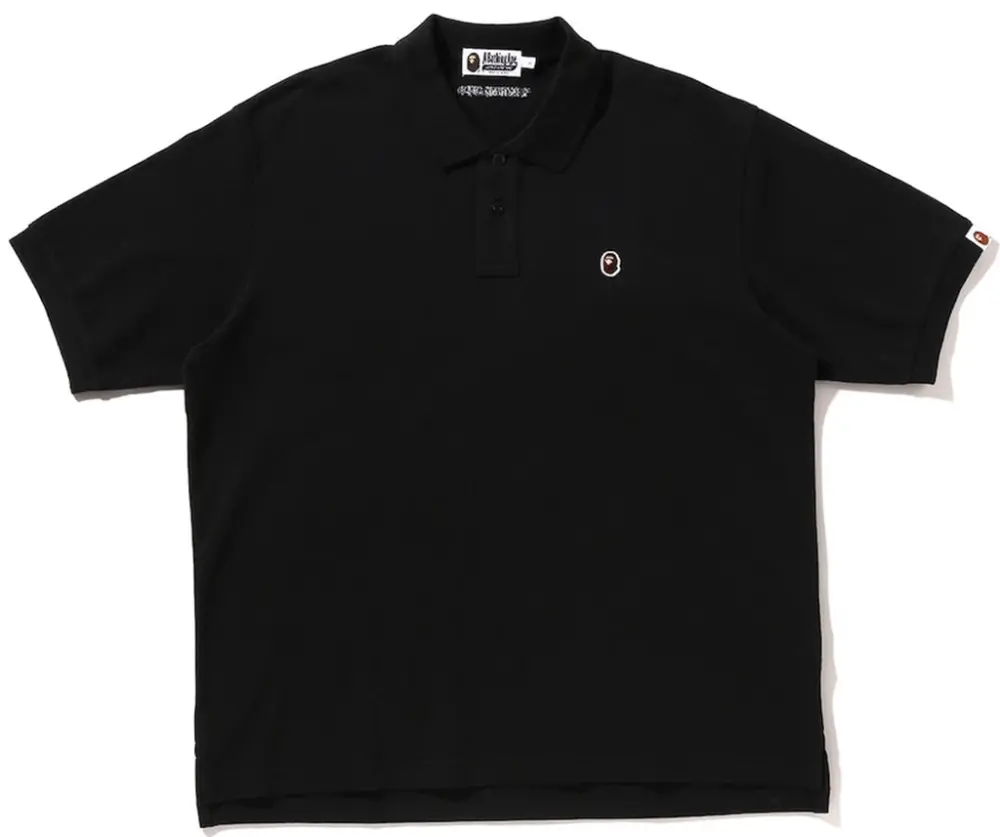 Áo Bape One Point Regular Fit Polo Shirt 'Black' 0ZXPOM301121Q