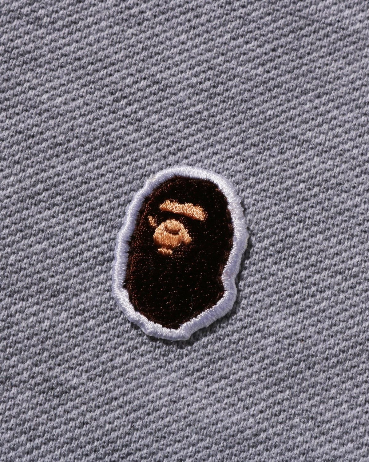 Áo Bape One Point Regular Fit Polo Shirt 'Grey' 0ZXPOM301121Q - Ảnh 3