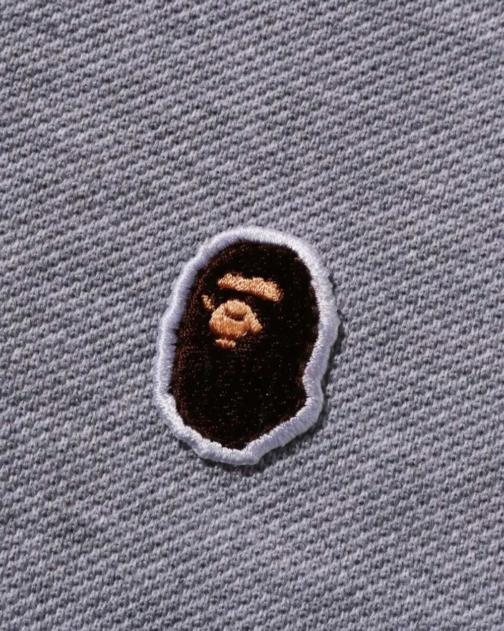 Áo Bape One Point Regular Fit Polo Shirt 'Grey' 0ZXPOM301121Q - Ảnh 3
