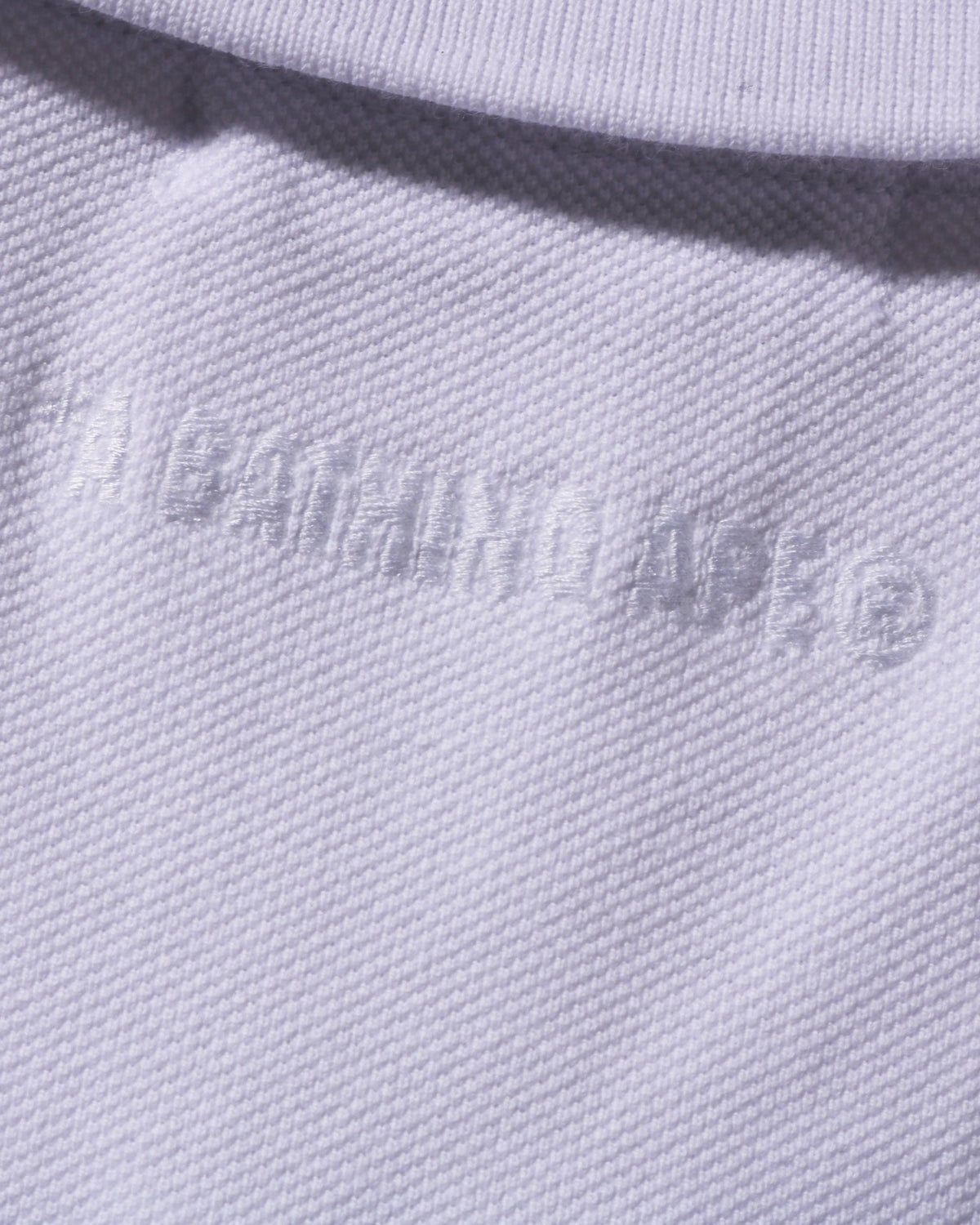Alternative view of Áo Bape One Point Regular Fit Polo Shirt 'White' 0ZXPOM301121Q