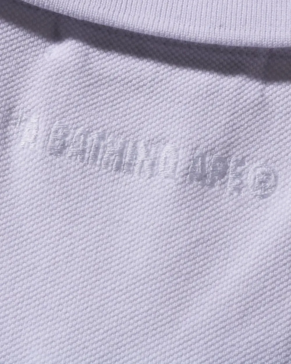 Alternative view of Áo Bape One Point Regular Fit Polo Shirt 'White' 0ZXPOM301121Q