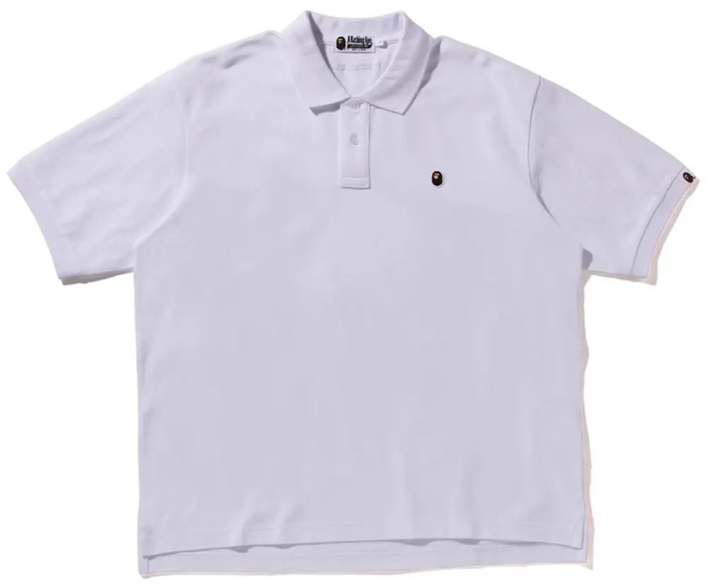 Áo Bape One Point Regular Fit Polo Shirt 'White' 0ZXPOM301121Q