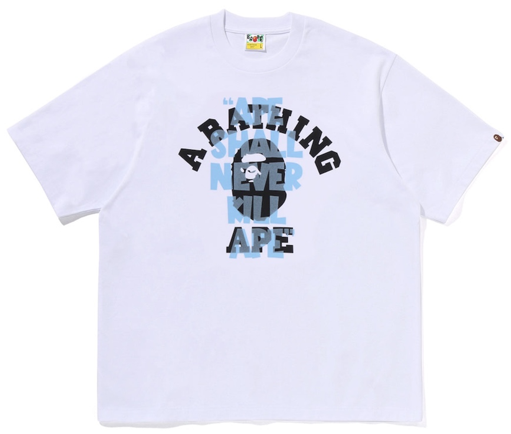 Áo Bape Shall Never Kill Ape College Fit Tee 'Purple' 0ZXTEM343101Q