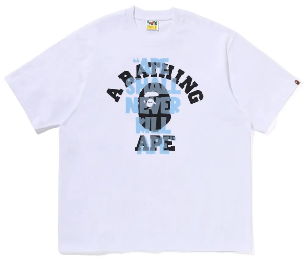 Áo Bape Shall Never Kill Ape College Fit Tee 'Purple' 0ZXTEM343101Q
