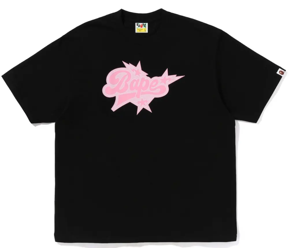 Áo Bape STA Logo Relaxed Fit Tee 'Black' 0ZXTEM333101Q