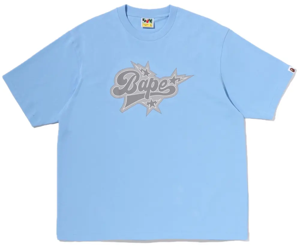 Áo Bape STA Logo Relaxed Fit Tee 'Blue' 0ZXTEM333101Q