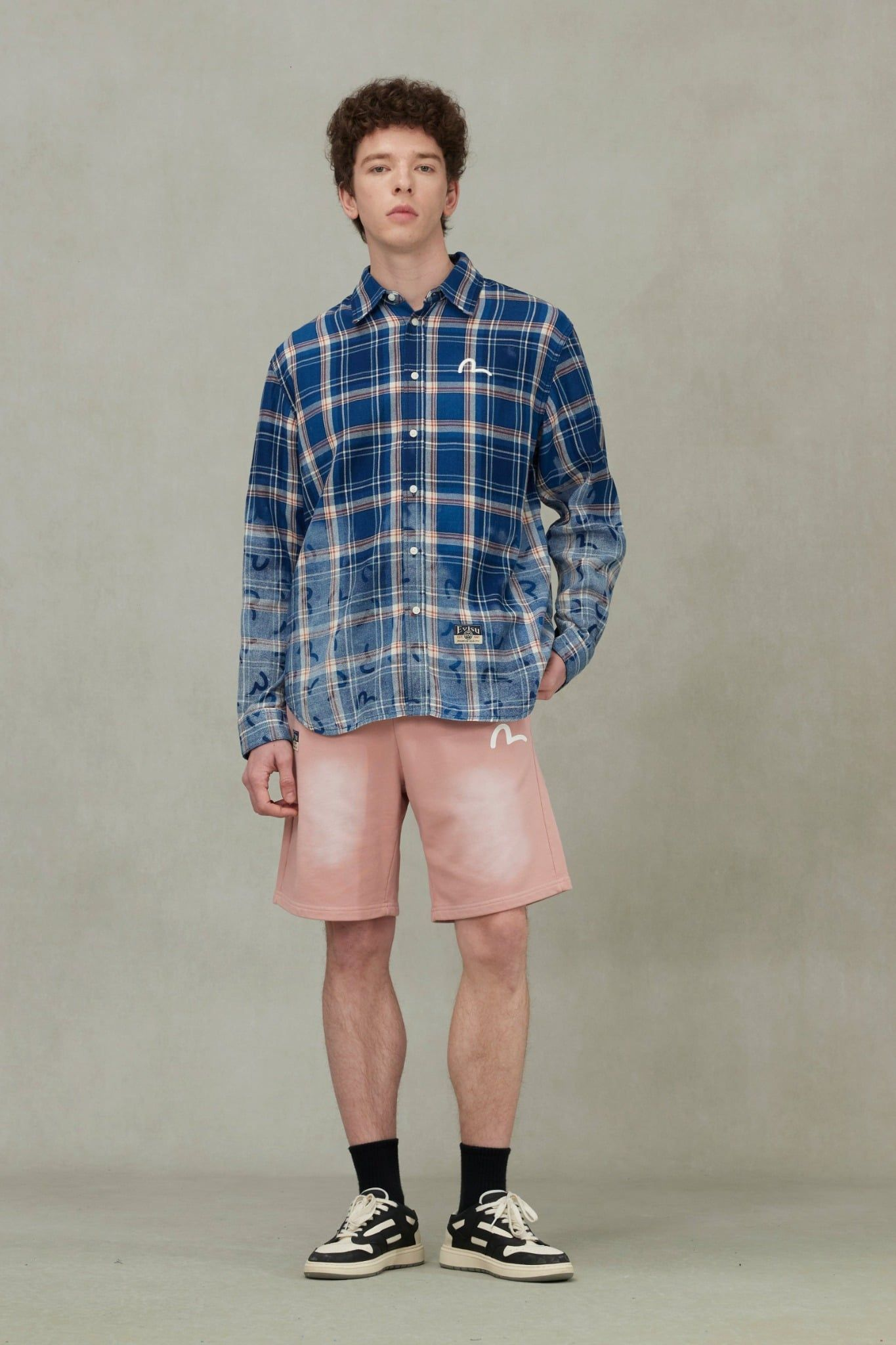 Alternative view of Áo Evisu Allover Seagull Print Shirt 'Blue' 2ESHTM5SL1195RXCT