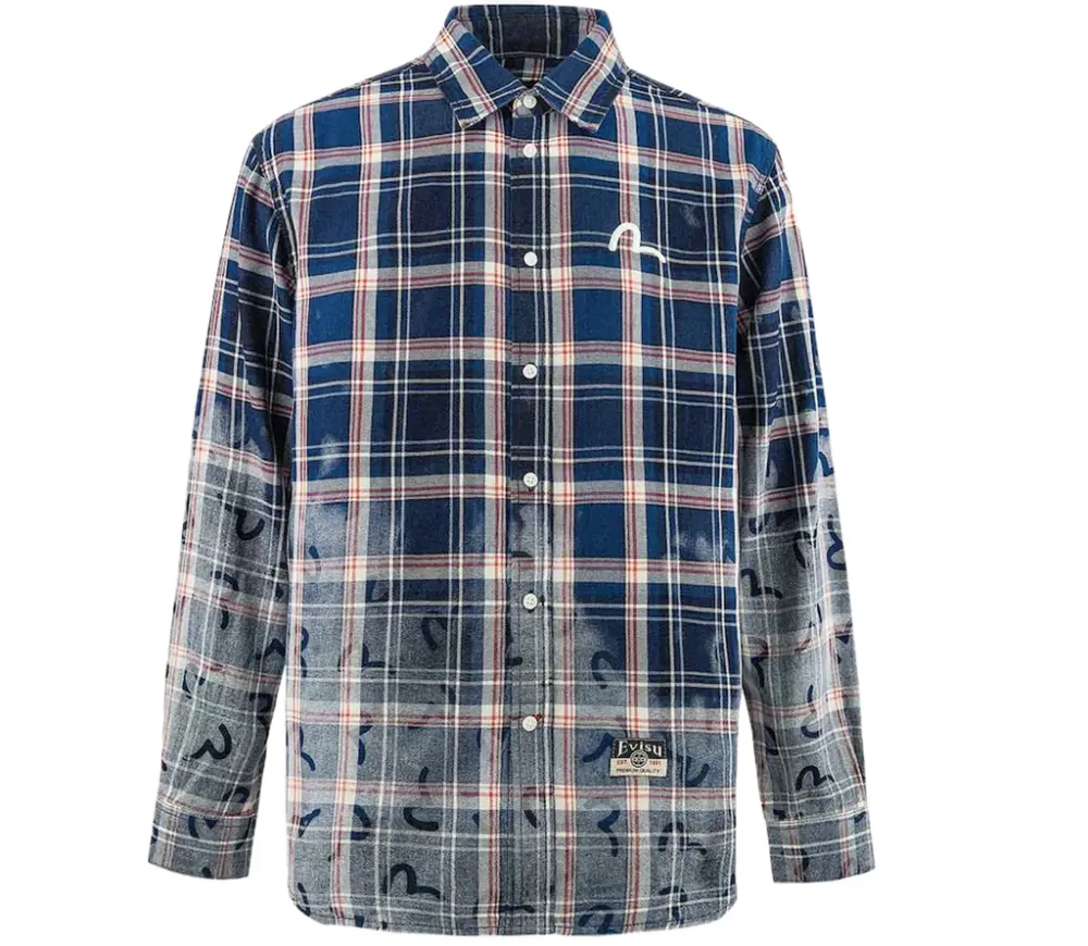 Áo Evisu Allover Seagull Print Shirt 'Blue' 2ESHTM5SL1195RXCT