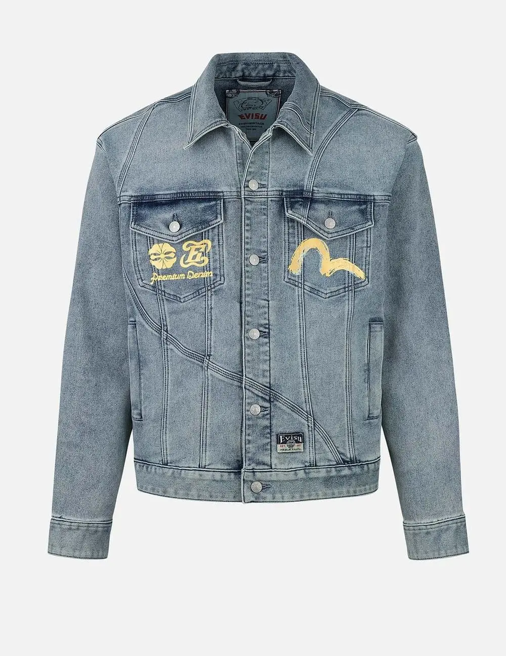 Alternative view of Áo Evisu Artistic Brush Daicock Print 'Indigo' 2ESHTM5DJ1162RXDN