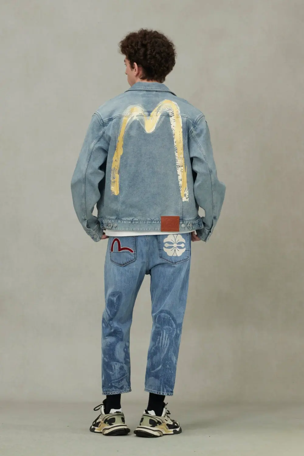 Áo Evisu Artistic Brush Daicock Print 'Indigo' 2ESHTM5DJ1162RXDN - Ảnh 4