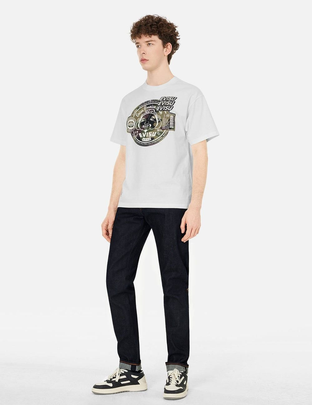 Áo Evisu Camouflage Godhead Print T-shirt 'White' 2ESHTM5TS7016RXCT - Ảnh 3