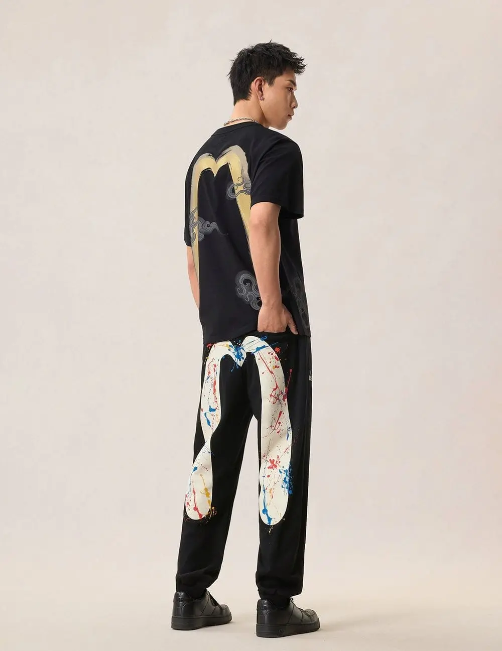 Áo Evisu Cloud Golden Daicock T-shirt 'Black' 2ESHTM6TS1101XXCT - Ảnh 4