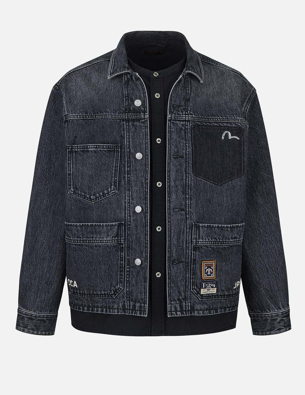 Alternative view of Áo Evisu Daicock and Seagull Print 'Black' 2ESHTM5DJ1048RXDN