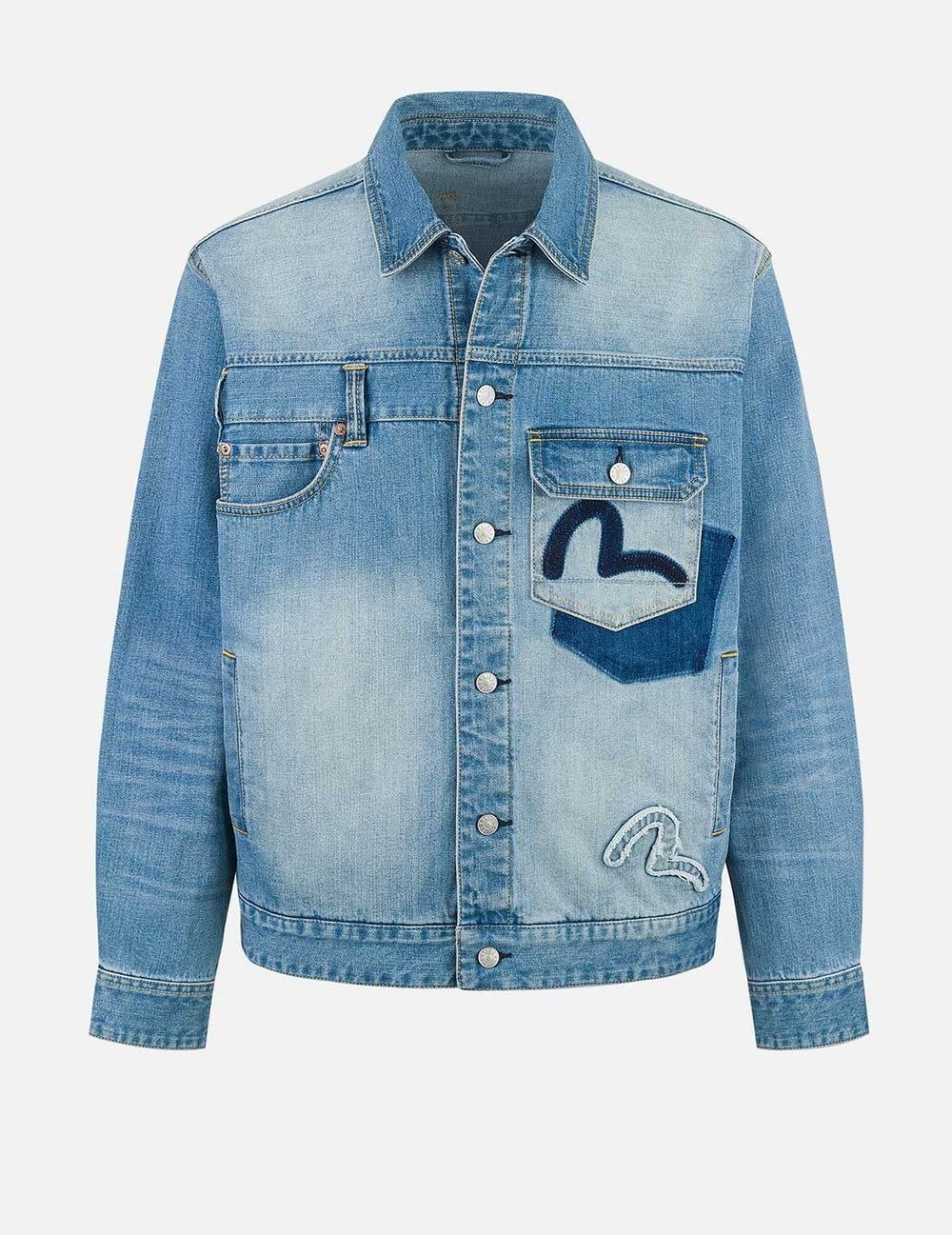 Alternative view of Áo Evisu Deconstructed with Multi-pocket 'Indigo' 2ESHTM5DJ1045LFDN