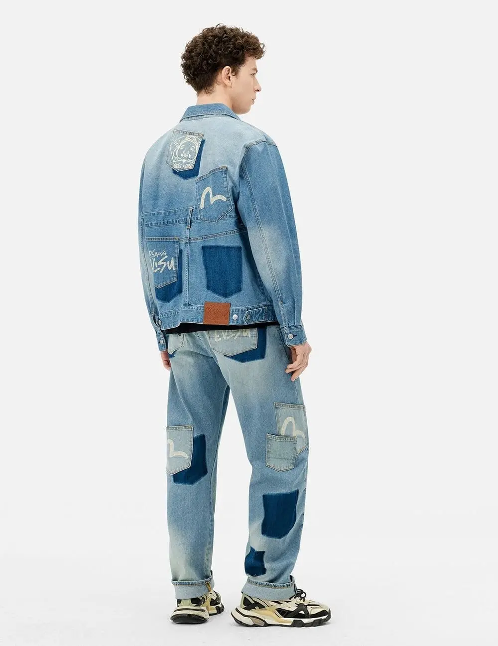 Áo Evisu Deconstructed with Multi-pocket 'Indigo' 2ESHTM5DJ1045LFDN - Ảnh 4